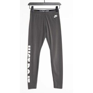 Nike Jeggings Womens Small Gray Just Do It Spellout Yoga Stretch Activewear